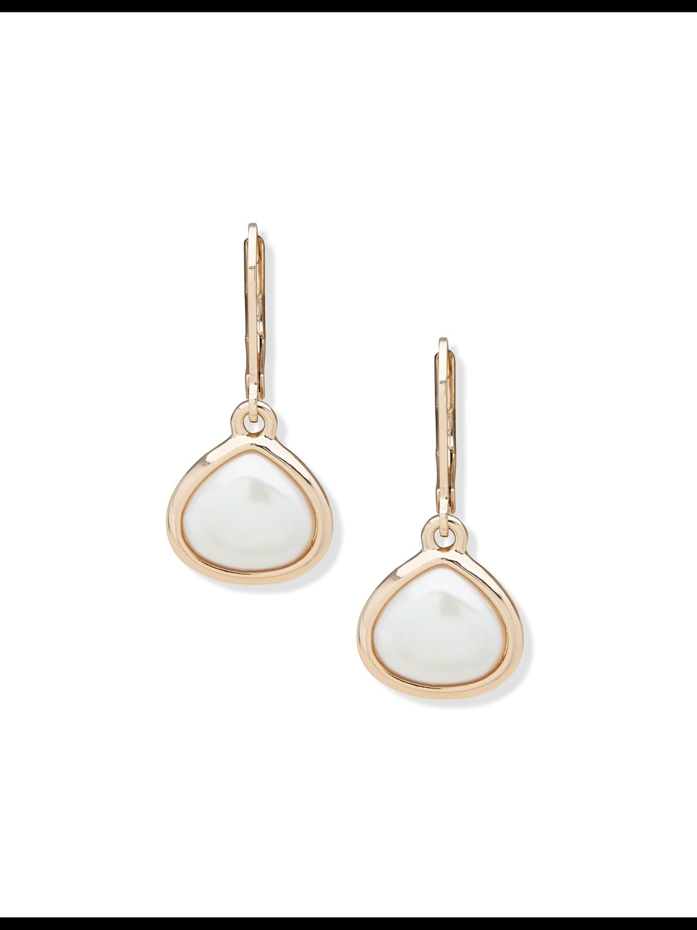 Anne Klein Gold-Tone Pearl Drop Earrings